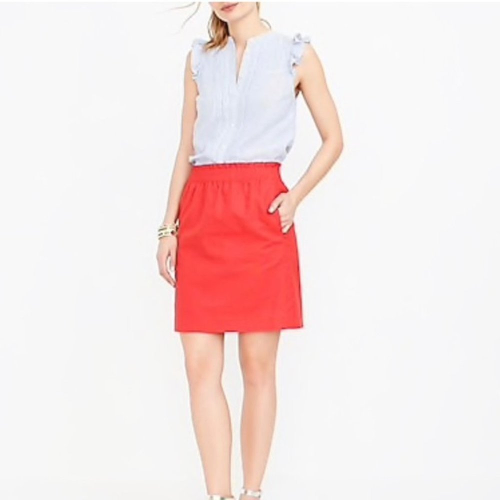J. Crew Factory Cotton Linen Sidewalk Skirt